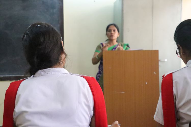 Class at Geeta Bajaj Women Teachers' College